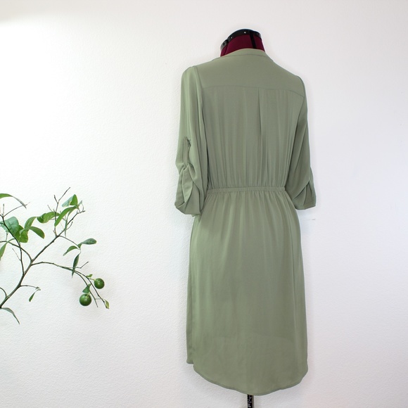 Sold Mossimo Army Green Sheer 3/4 sleeve - Picture 7 of 14